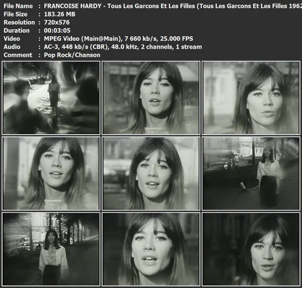 FRANCOISE HARDY - Tous Les Garcons Et Les Filles