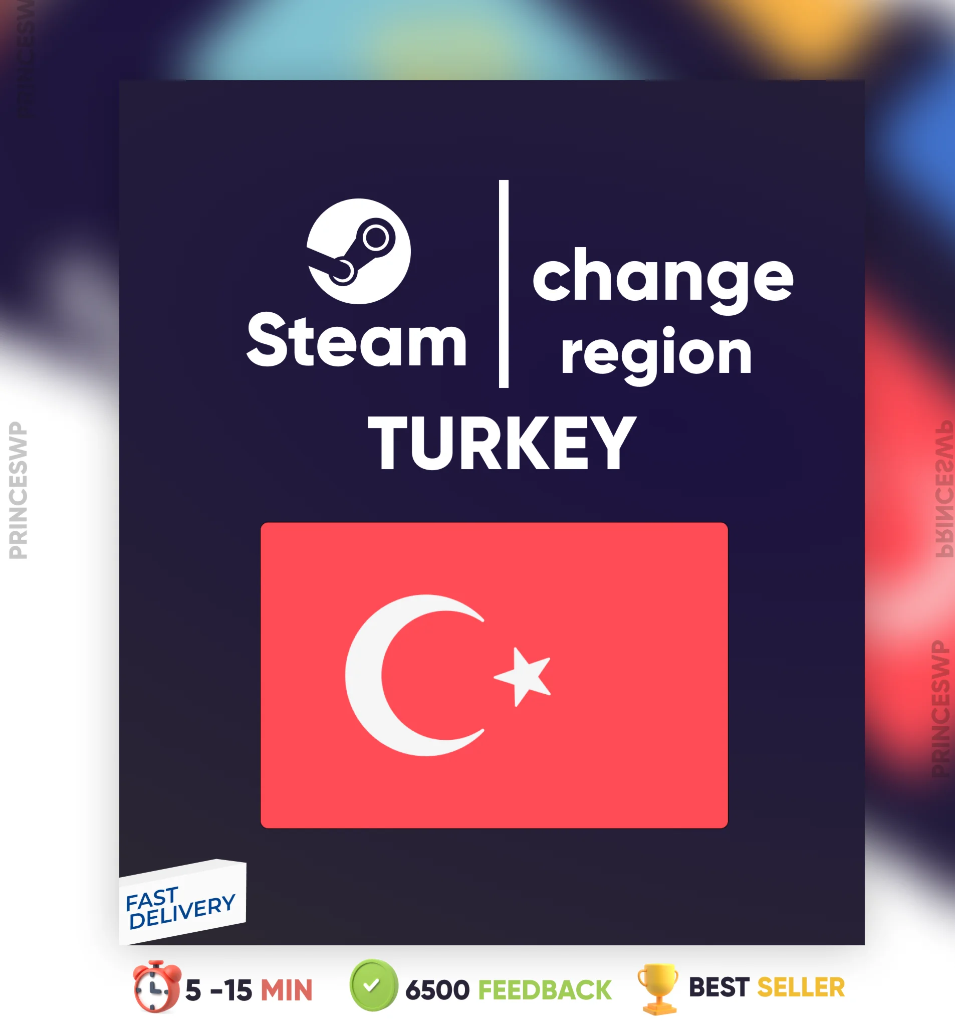СМЕНА РЕГИОНА STEAM ТУРЦИЯ $ (БЫСТРО)️