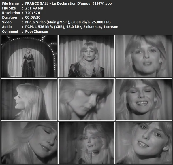 FRANCE GALL - La Declaration D'amour