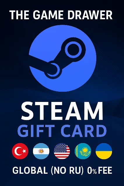 Карта Steam TR/AR/US/KZ/UA | Глобально (кроме РФ) | 0%