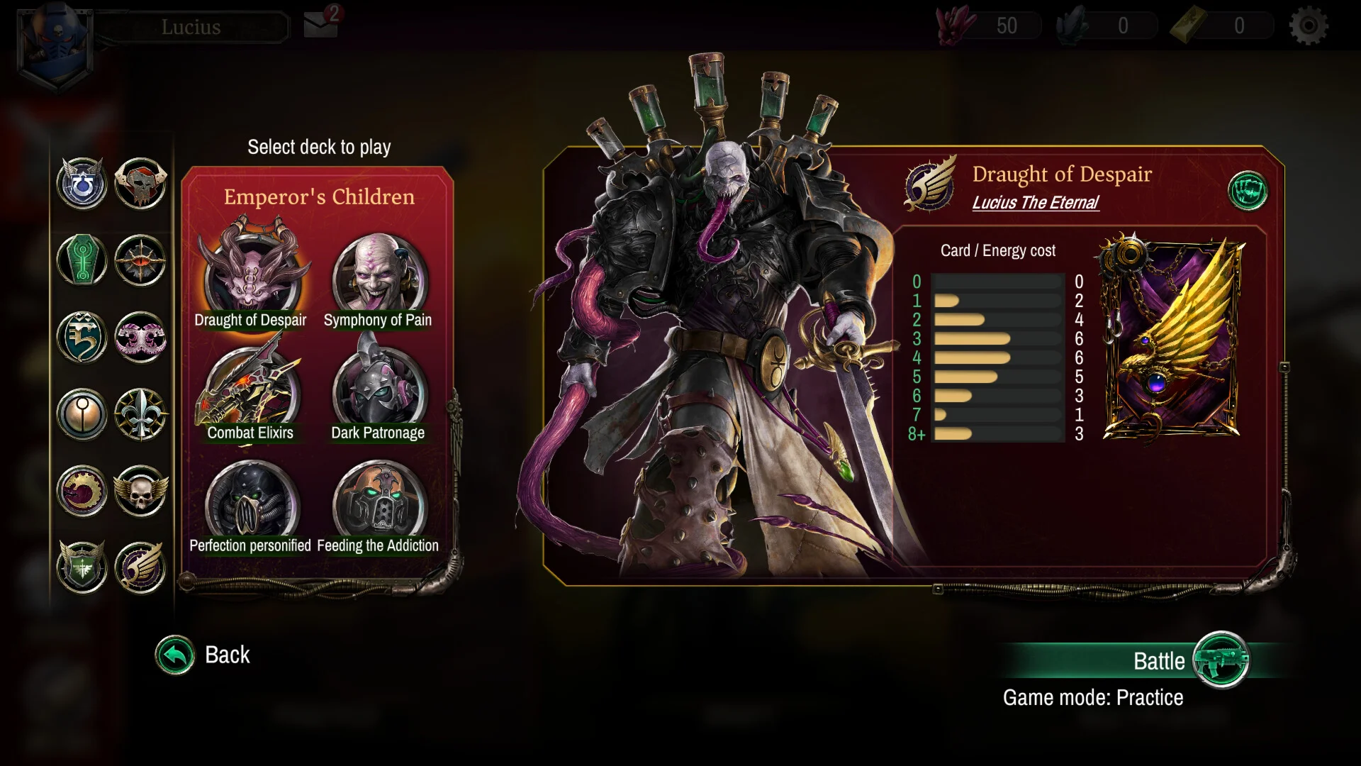 Warhammer 40,000:Warpforge - Emperor's Children starter