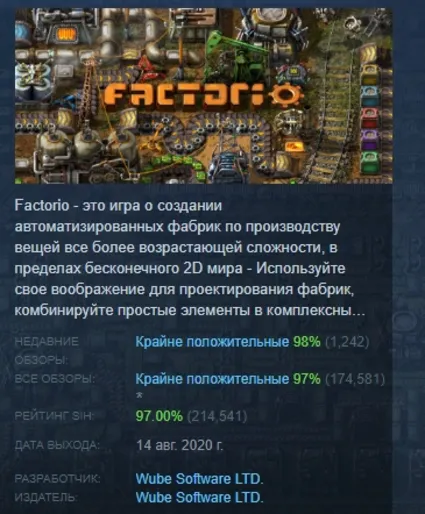 Factorio АВТОДОСТАВКА STEAM РОССИЯ