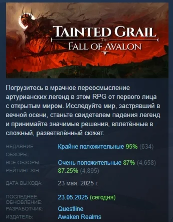 Tainted Grail: The Fall of Avalon STEAM GIFT РОССИЯ