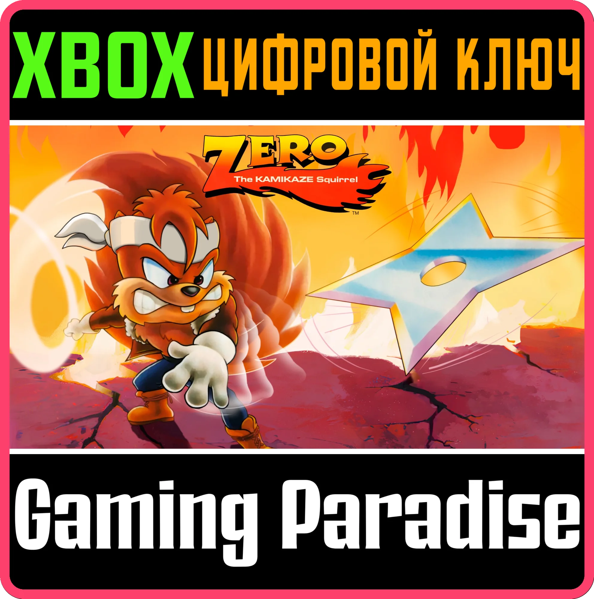 ZERO THE KAMIKAZE SQUIRREL XBOX КЛЮЧ/КОД