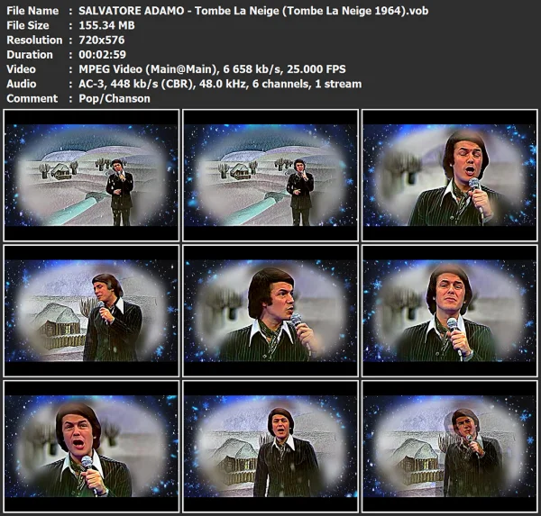 SALVATORE ADAMO - Tombe La Neige