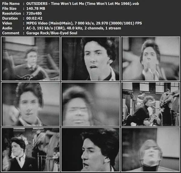 OUTSIDERS - Time Won't Let Me