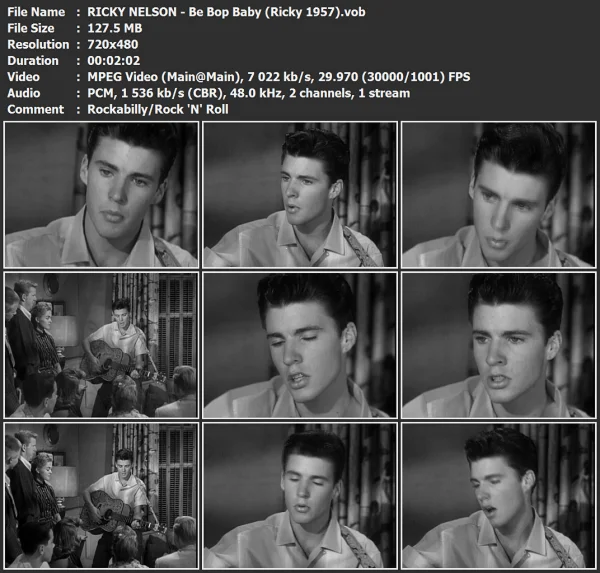 RICKY NELSON - Be Bop Baby