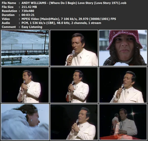 ANDY WILLIAMS - (Where Do I Begin) Love Story