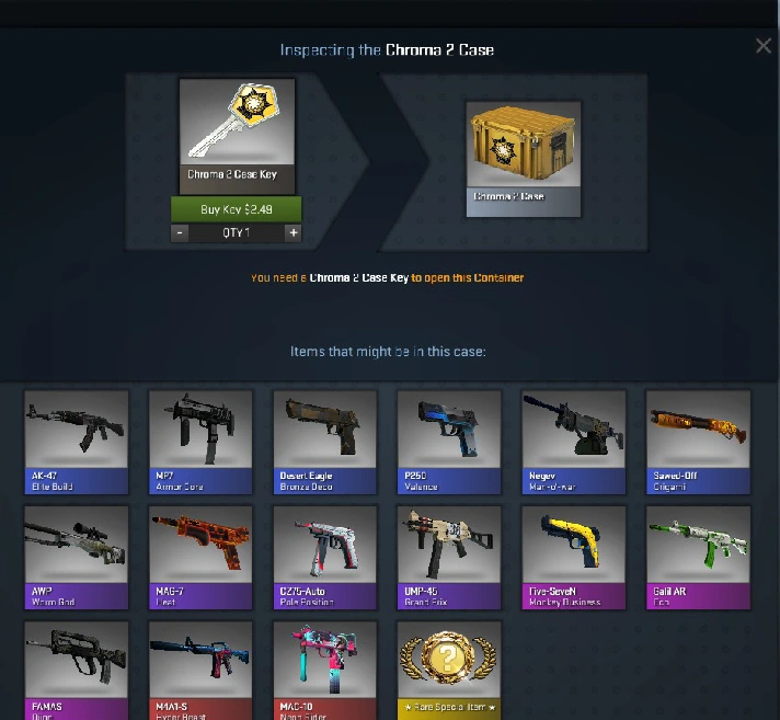 Random CS:GO weapon from Chroma 2 case +Sales