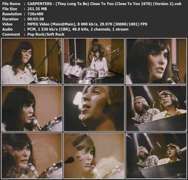 CARPENTERS - (They Long To Be) Close To You (2)