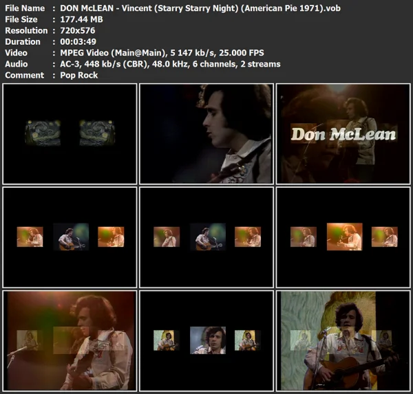DON McLEAN - Vincent