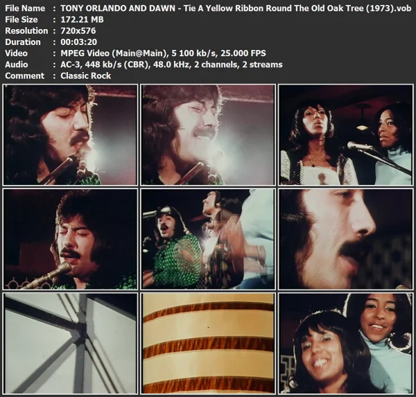 TONY ORLANDO AND DAWN - Tie A Yellow Ribbon Round