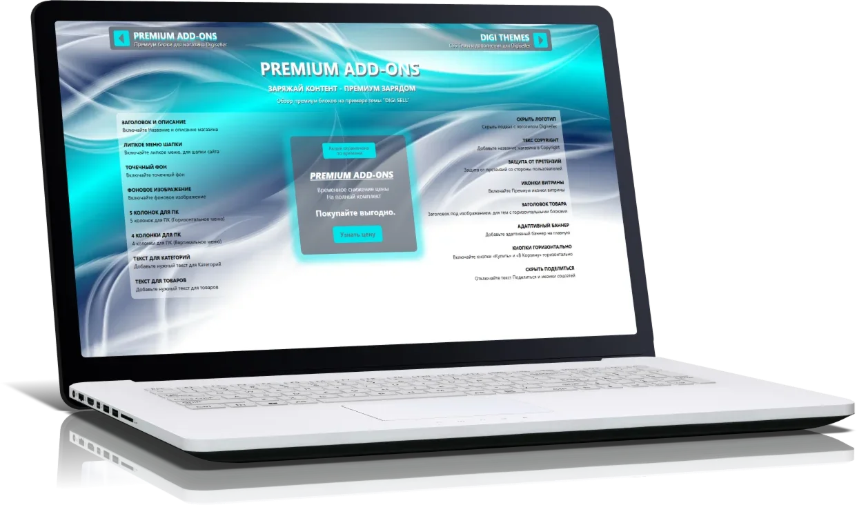 PREMIUM ADD-ONS для магазина Digiseller