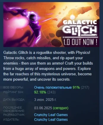 Galactic Glitch  АВТОДОСТАВКА STEAM РОССИЯ