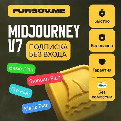 🔥Midjourney V7 ПОДПИСКА | BASIC / STANDARD / PRO | 1 МЕСЯЦ