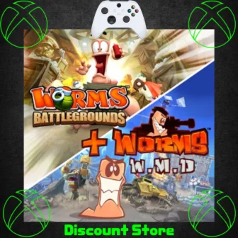 Worms Battlegrounds + Worms W.M.D XBOX