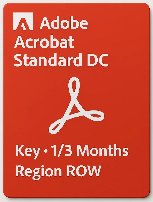 ADOBE ACROBAT STANDARD DC KEY  🔑 1/3 Months ROW