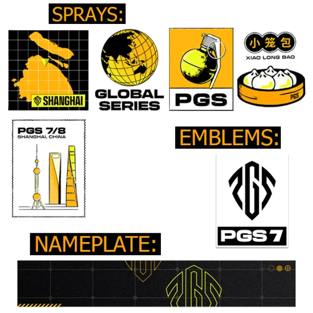 PUBG: PGS 7 + 8 | Bundle-Emblems-Spray-Nameplate 8 item