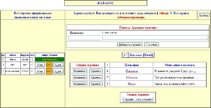 Coursework (administered by the directory service)