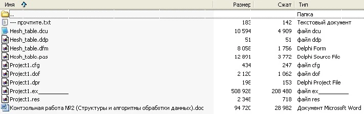 CONTROL (hash table and work with it)