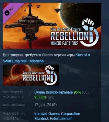Sins of a Solar Empire Rebellion - Minor Factions STEAM