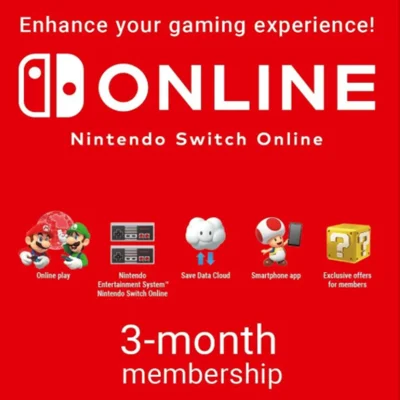 NINTENDO SWITCH ONLINE GIFT CARD 3 МЕСЯЦА (EU) КЛЮЧ