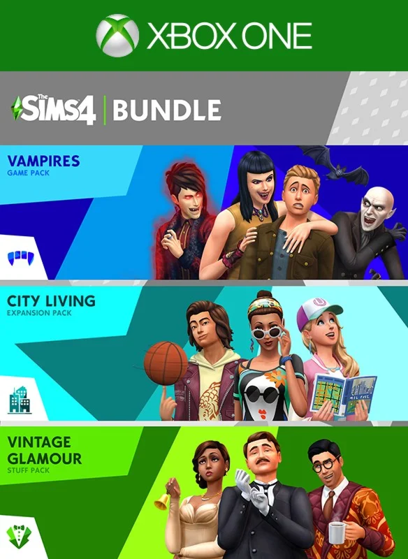 THE SIMS™ 4 BUNDLE - CITY LIVING, VAMPIRES, VINTAGE GLA