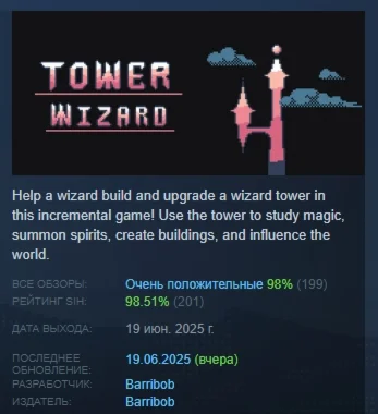 Tower Wizard АВТОДОСТАВКА STEAM РОССИЯ