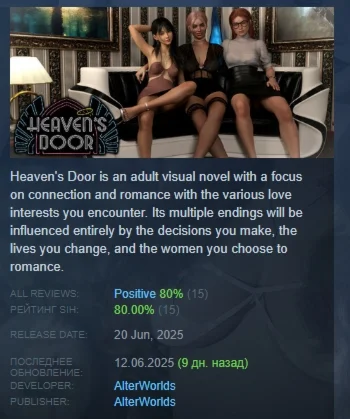Heaven's Door АВТОДОСТАВКА STEAM РОССИЯ