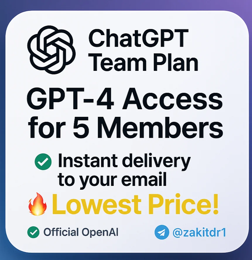ChatGPT Team Panel| GPT-4 Access–Email Delivery–5 Users