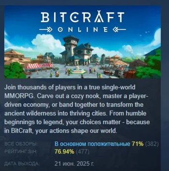BitCraft Online АВТОДОСТАВКА STEAM РОССИЯ