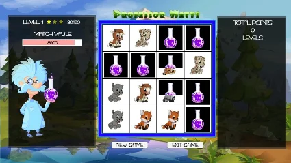 ⭐ Professor Watts Memory Match Cute Animals Steam КЛЮЧ