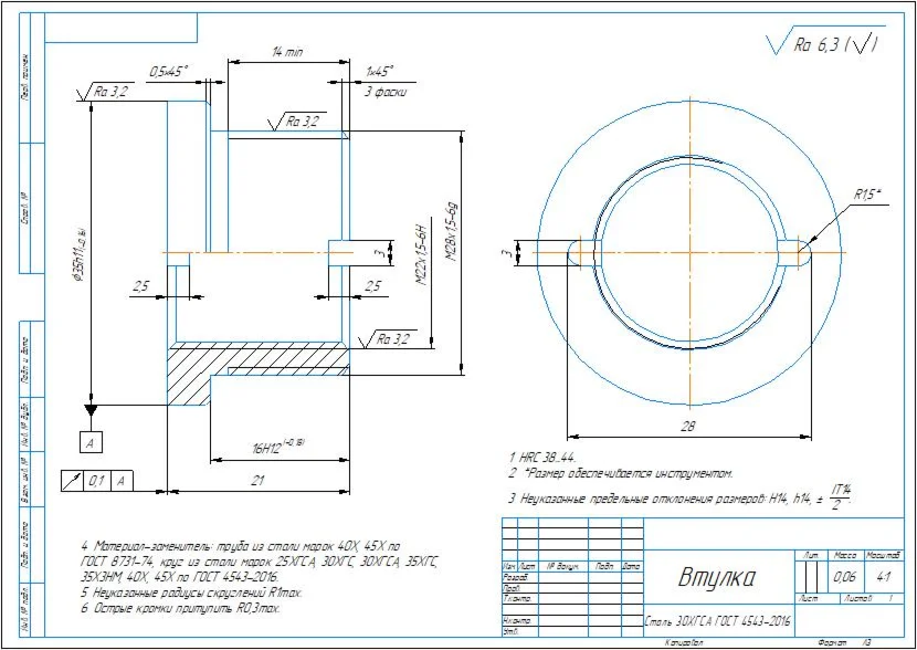 Technological process of manufacturing the bushing part