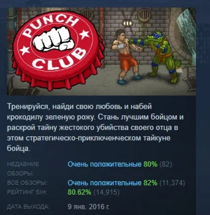 Punch Club АВТОДОСТАВКА STEAM РОССИЯ