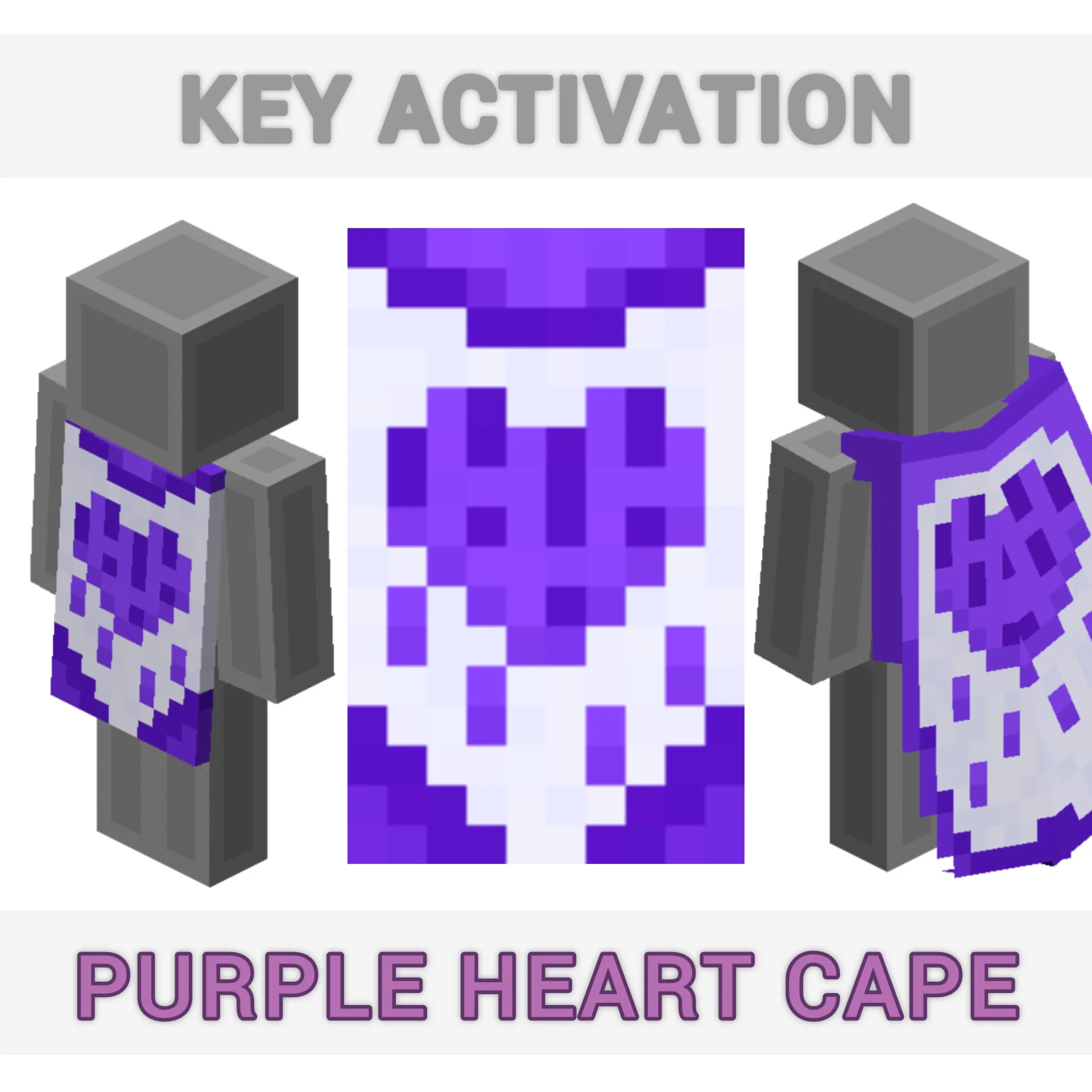 Ключ Purple Heart Плащ✦Minecraft Java &amp; Bedrock GLOBAL