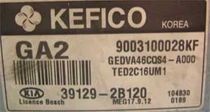 KIA Cee`d 1.6L ME17.9.11(12) GEDVA46CQS4-A000 ECG403G01