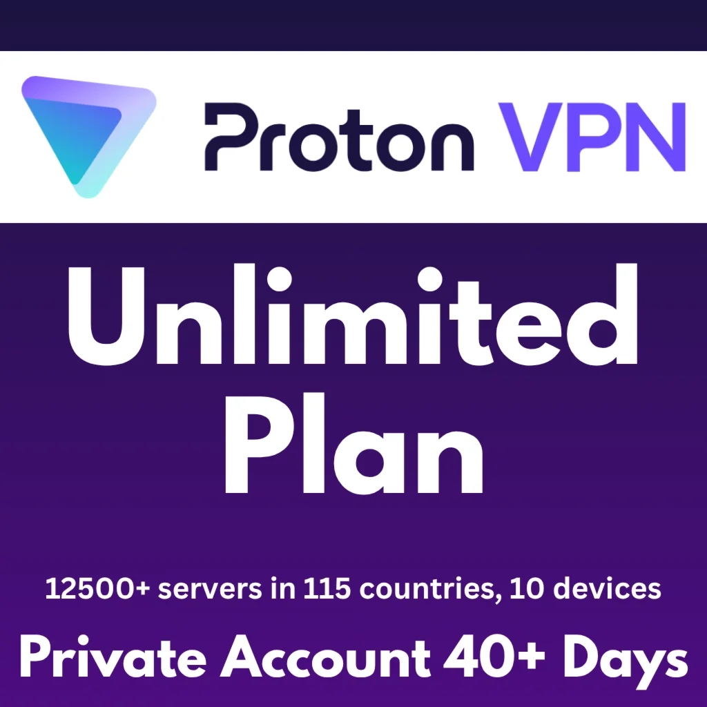 Proton VPN Unlimited 30 дней приватный аккаунт