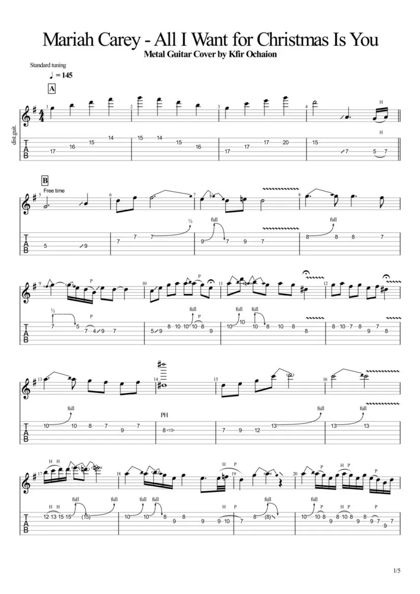 Tabs Kfir Ochaion - All I Want for Christmas Is You