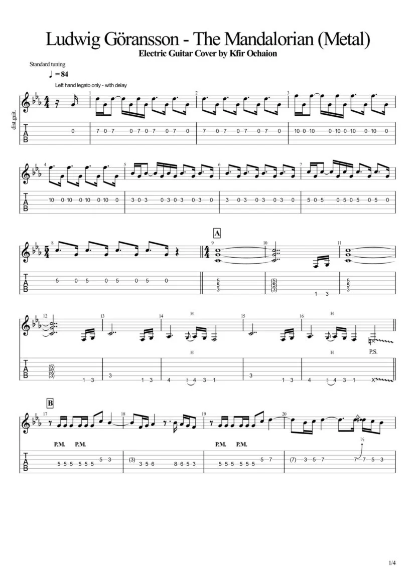 Tabs Kfir Ochaion - The Mandalorian Theme - Metal Cover