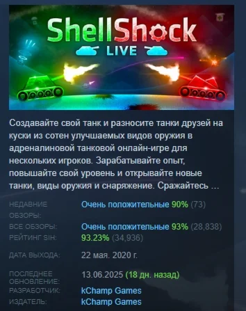 ShellShock Live АВТОДОСТАВКА STEAM РОССИЯ