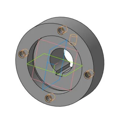 Drawing and model of the part "Nozzle" in the program K