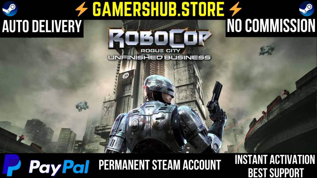 RoboCop: Rogue City Unfinished Business STEAM + PAYPAL