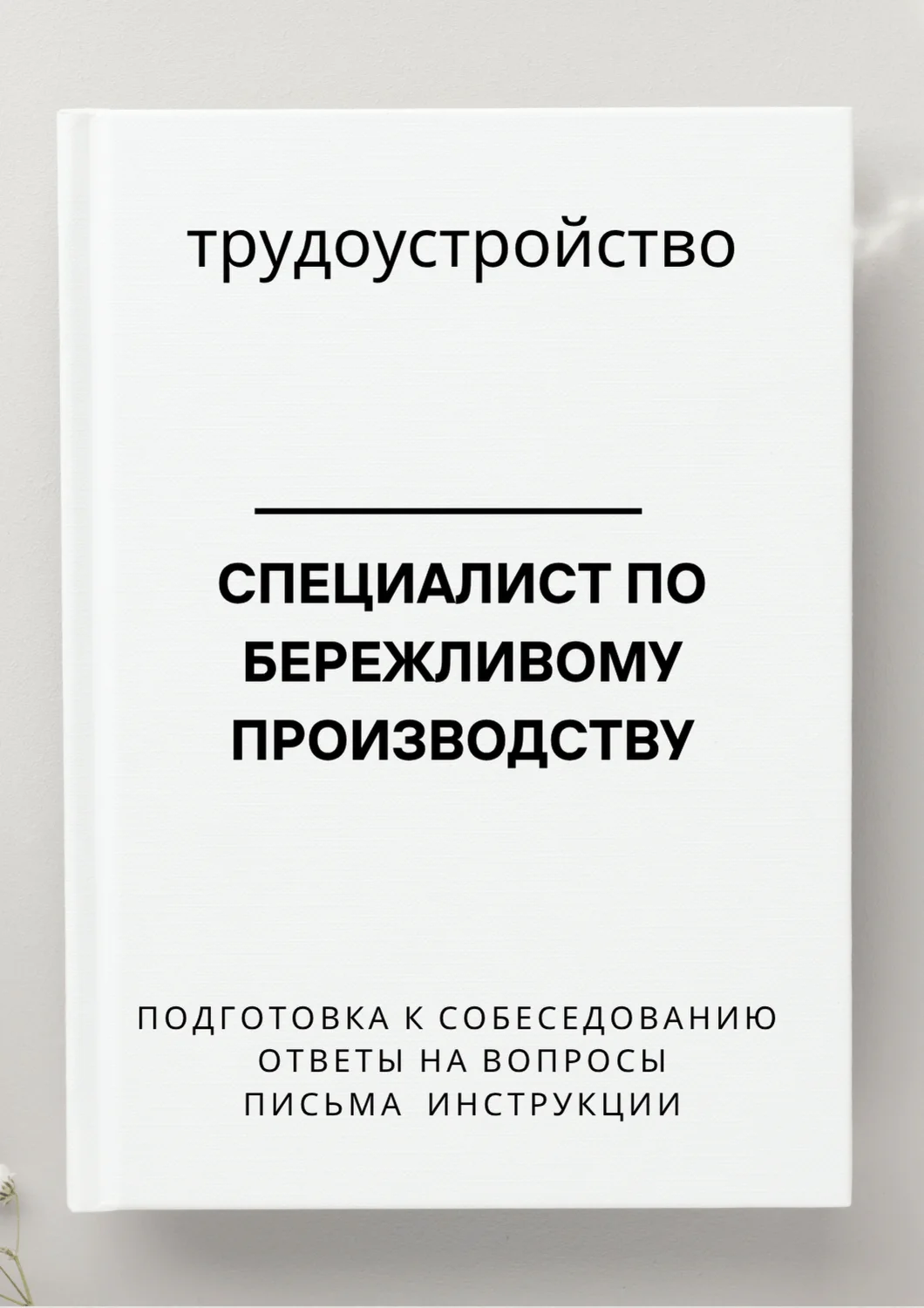Специалист по бережливому производству. Трудоустройство