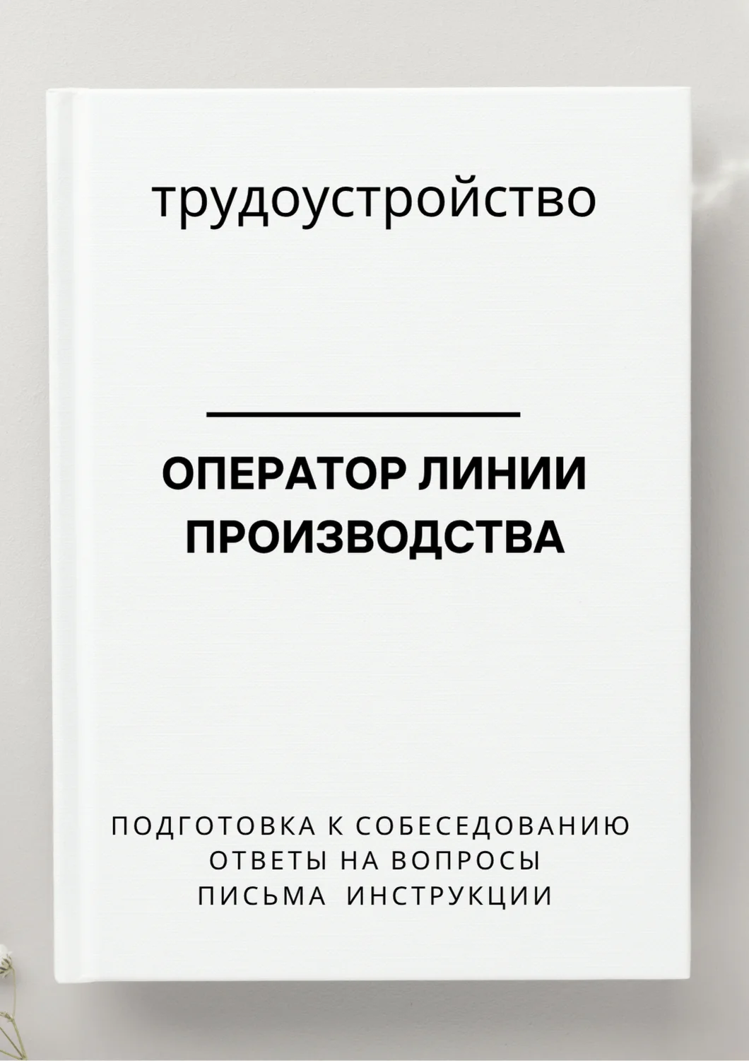 Оператор линии производства. Трудоустройство