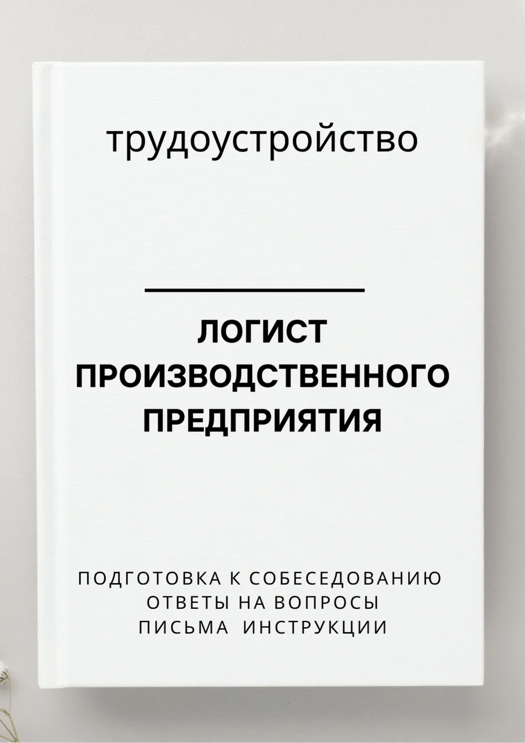 Логист производственного предприятия. Трудоустройство