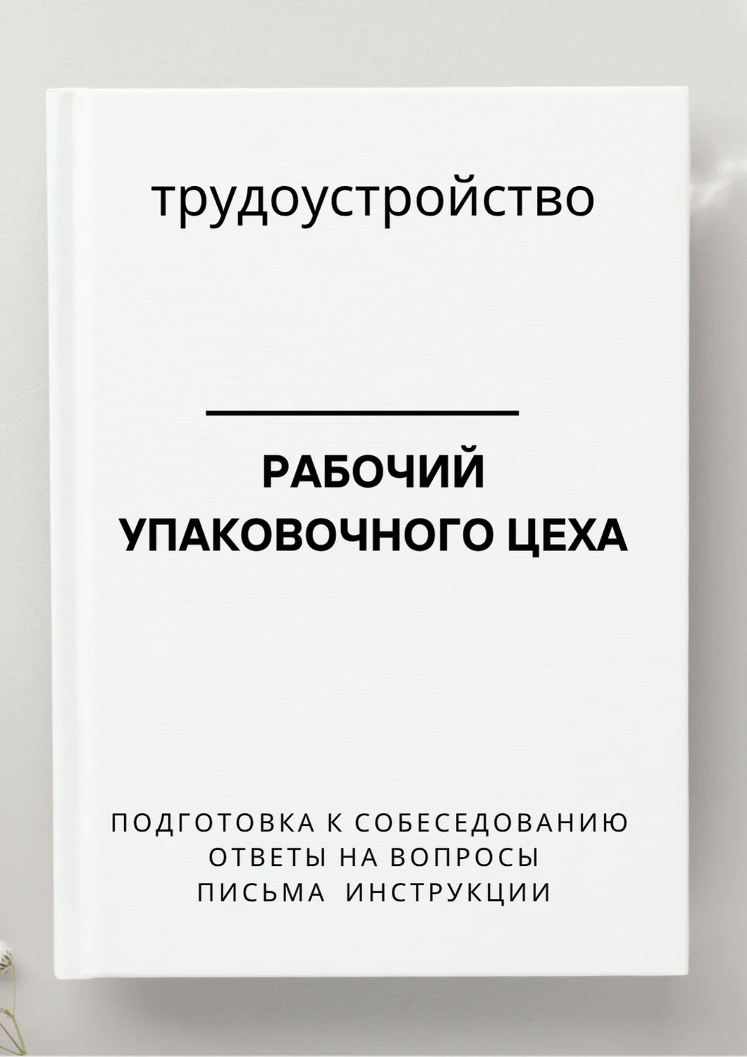 Рабочий упаковочного цеха. Трудоустройство