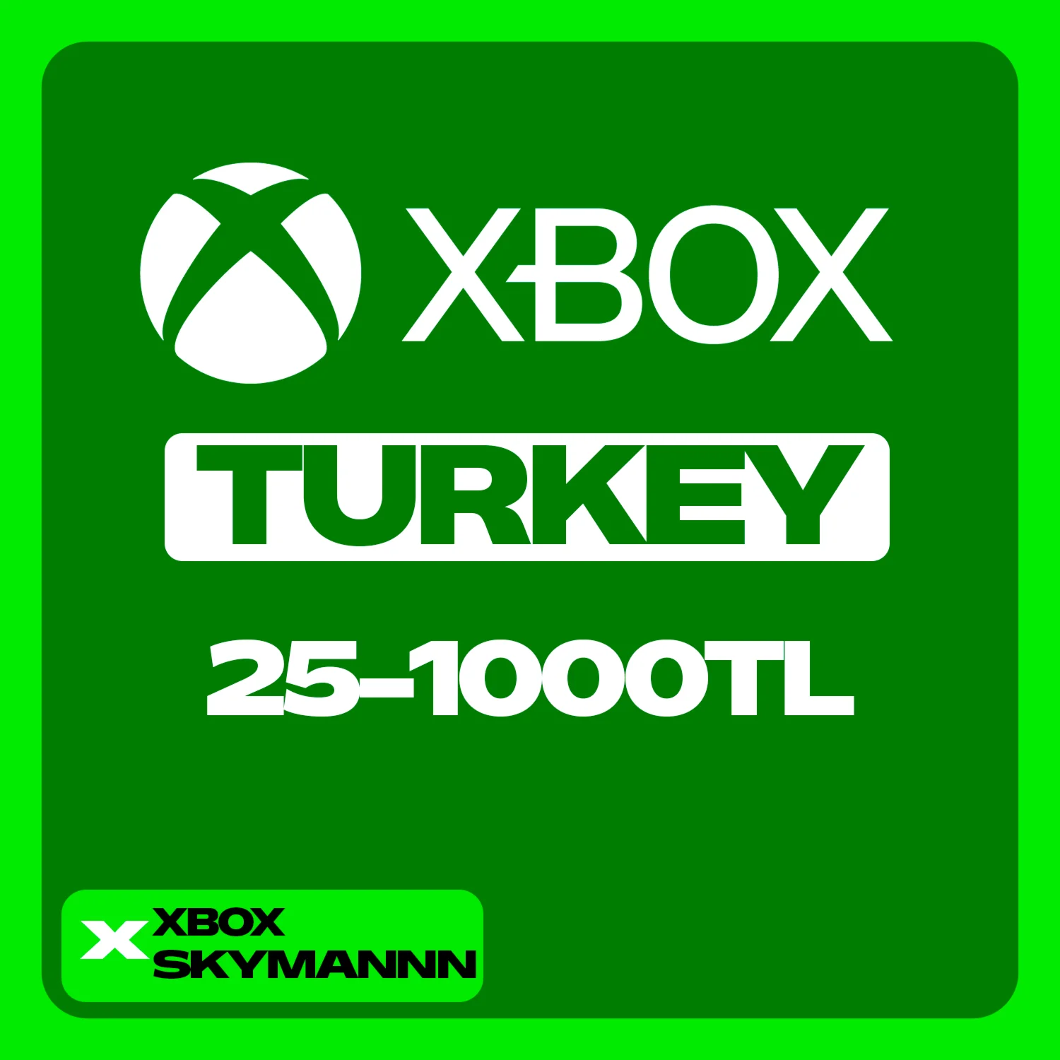 XBOX КАРТА ОПЛАТЫ 25-1000 TL ????????ТУРЦИЯ | БЫСТРО