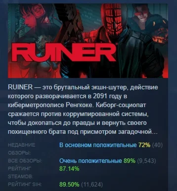 RUINER АВТОДОСТАВКА STEAM РОССИЯ
