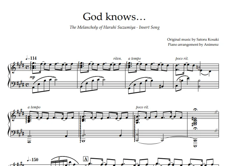 Animenz - God knows – The Melancholy of Suzumiya Haruhi