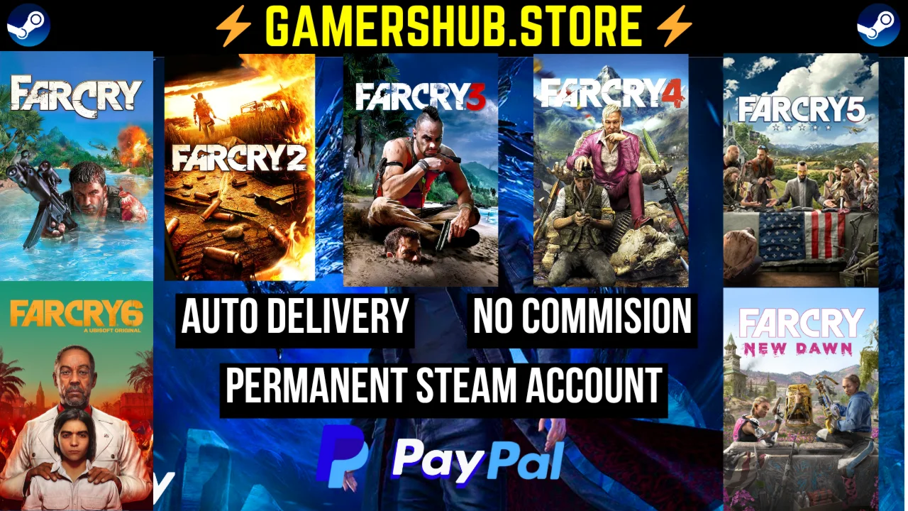 Far Cry 1+2+3+4+5+6+Primal+NewDawn Collection STEAM